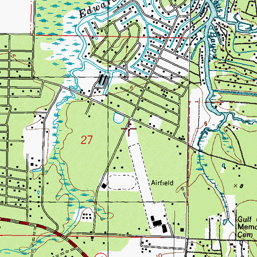 Topographic Map of Bay Saint Louis Fire Department Station 2, MS