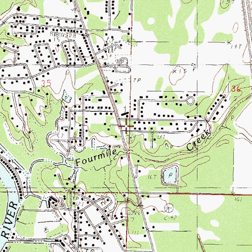 Topographic Map of Escatawpa Fire Department Station 1, MS