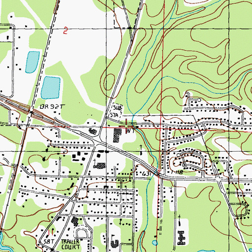 Topographic Map of Picayune Fire Department Station 1 Headquarters, MS