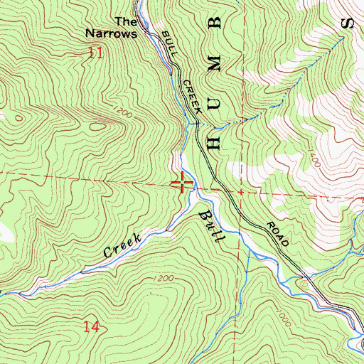 Topographic Map of Slide Creek, CA