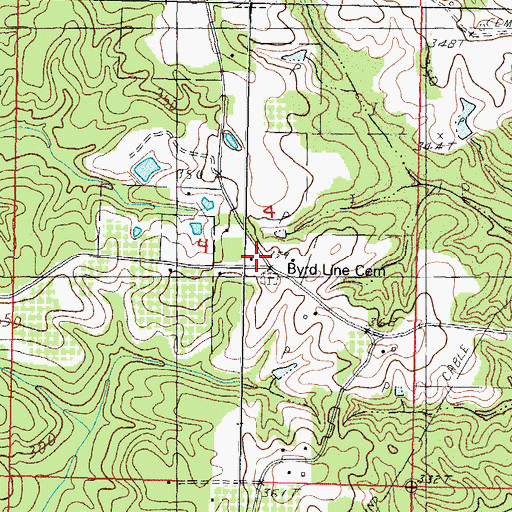 Topographic Map of North Central Volunteer Fire Department Station 2, MS