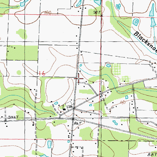 Topographic Map of Southeast Volunteer Fire Department Station 2, MS