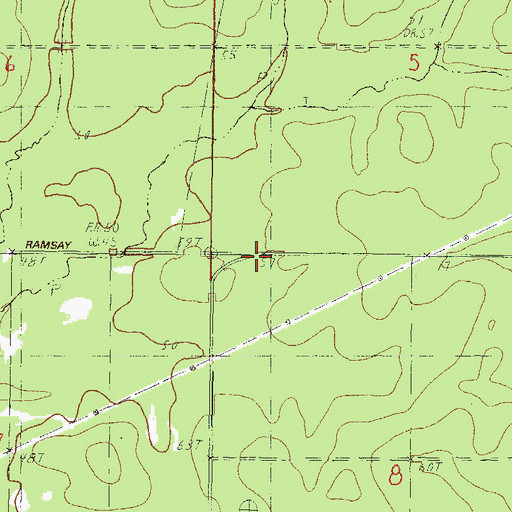 Topographic Map of Latimer Volunteer Fire Company Station 7A, MS