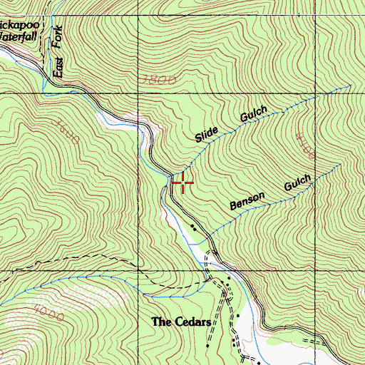 Topographic Map of Slide Gulch, CA