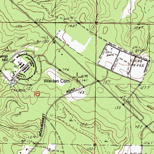 Topographic Map of Harrison County Fire Service - North Woolmarket Volunteer Fire Department, MS