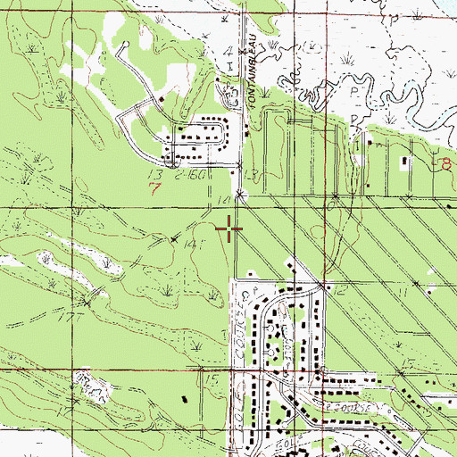 Topographic Map of Gulf Park Estates Volunteer Fire Department Station 6, MS