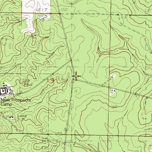Topographic Map of Vancleave Volunteer Fire Department Walton Road Station, MS