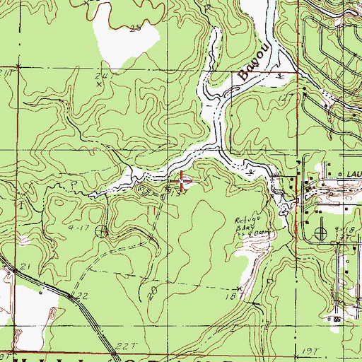 Topographic Map of Gulf Coast National Wildlife Refuge Complex Fire Management, MS