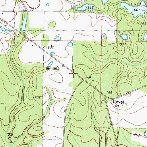 Topographic Map of Big Level Volunteer Fire Department, MS