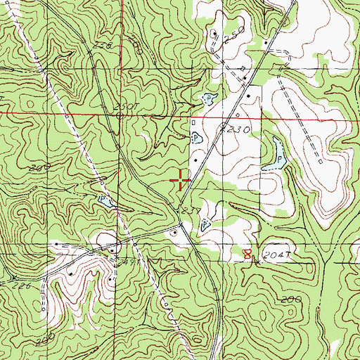 Topographic Map of Silver Run Volunteer Fire Department, MS