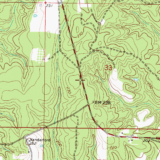Topographic Map of South Mississippi Correctional Institute Fire Department, MS