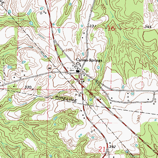Topographic Map of Walthall County Third District Fire Department Station 1, MS