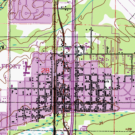 Topographic Map of Gulfport Police Department North Substation, MS