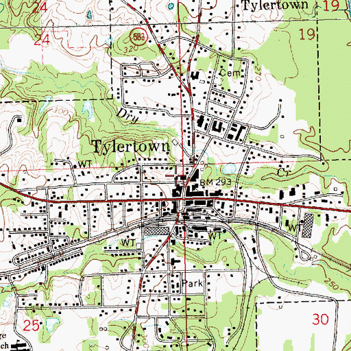 Topographic Map of Walthall County Sheriff's Office, MS