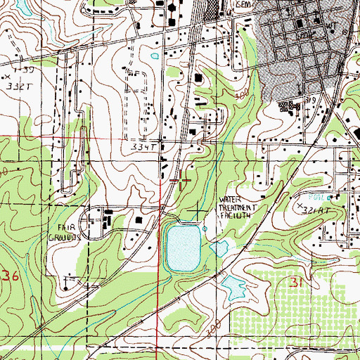 Topographic Map of Poplarville Mayor's Office, MS