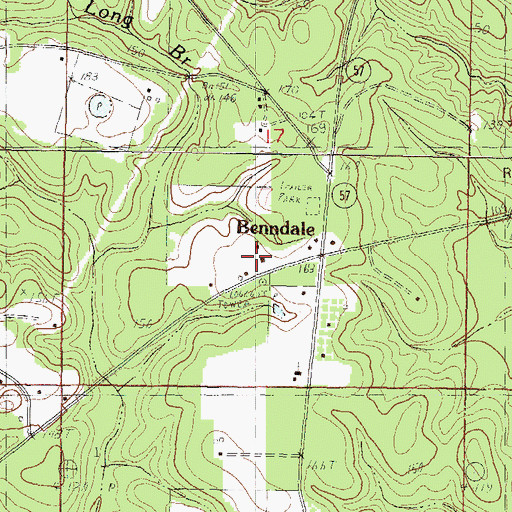 Topographic Map of George County Sheriff's Office, MS