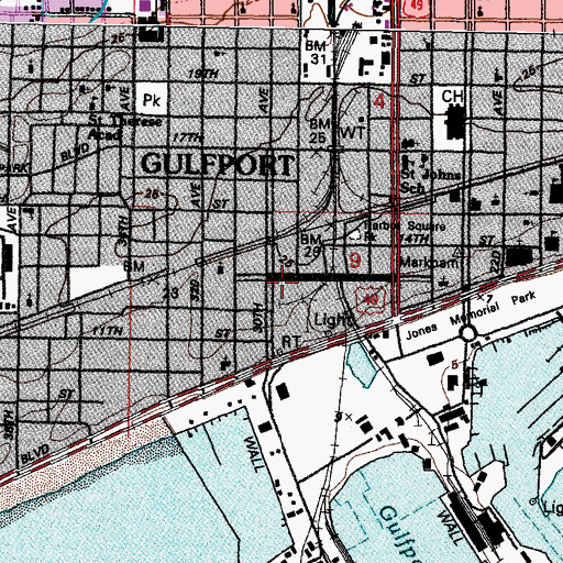 Topographic Map of United States Drug Enforcement Administration, MS