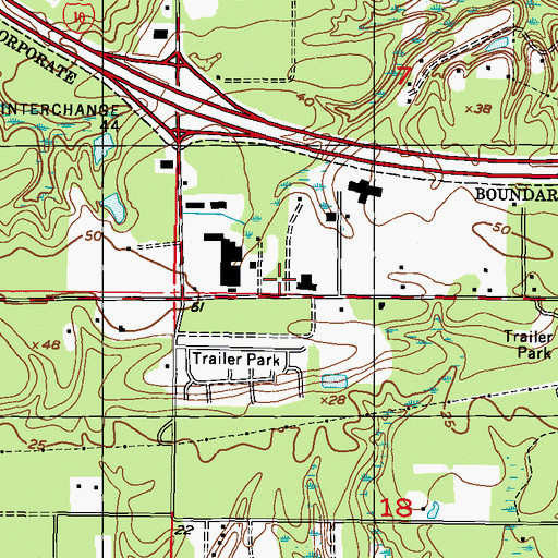 Topographic Map of Biloxi Police Department, MS