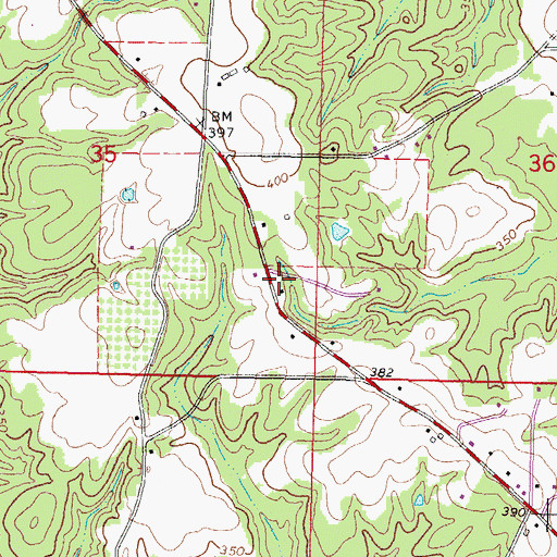 Topographic Map of Lamar County Emergency, MS