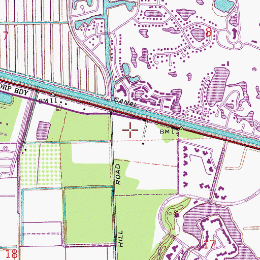 Topographic Map of Davie Police Department, FL