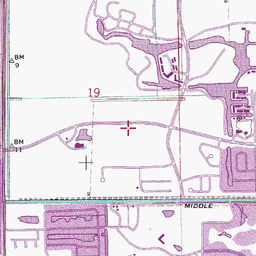 Topographic Map of Sunrise Police Department, FL