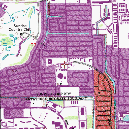 Topographic Map of Sunrise Police Department Eastside Substation, FL