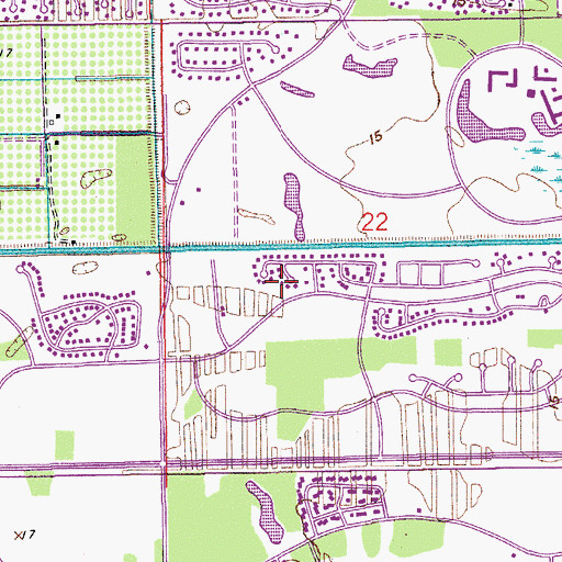 Topographic Map of Palm Beach County Sheriff's Office Boca Del Mar Satellite, FL
