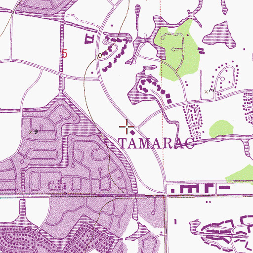 Topographic Map of Broward County Sheriff's Office District 7 Tamarac, FL