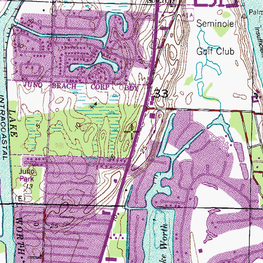Topographic Map of Seminole Police Department, FL