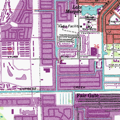 Topographic Map of Margate Police Department - Animal Control, FL