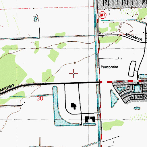 Topographic Map of Miramar Police Department Headquarters, FL