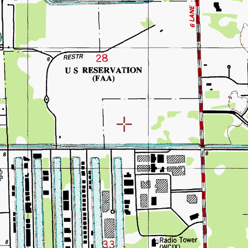 Topographic Map of Miami - Dade County Police Department - Evidence, FL