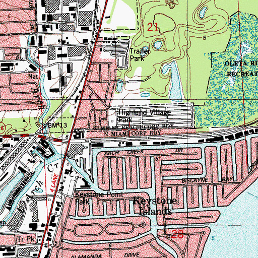 Topographic Map of North Miami Beach Police Department - Neighborhood Resource, FL