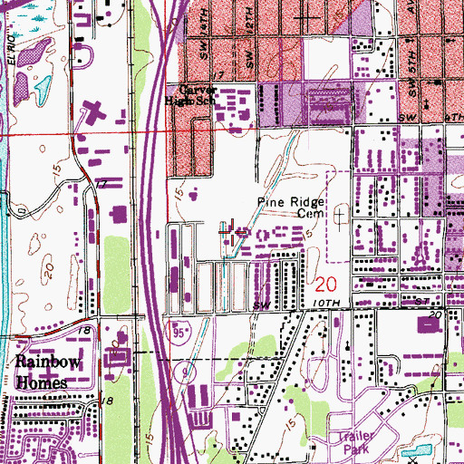 Topographic Map of Police Community Services, FL