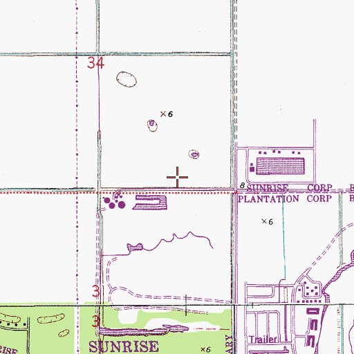 Topographic Map of Sunrise Police Department Headquarters, FL