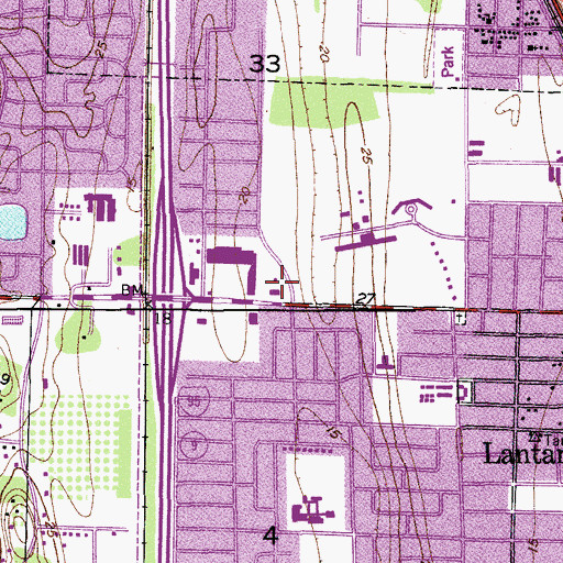 Topographic Map of Florida Highway Patrol - Lantana District, FL