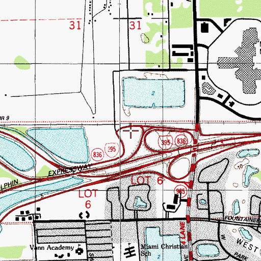 Topographic Map of Florida Highway Patrol Troop E, FL