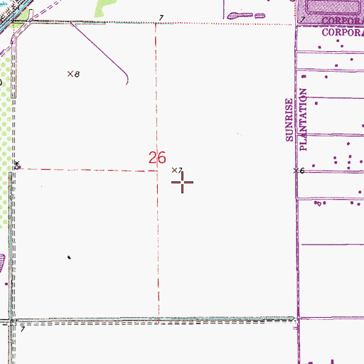 Topographic Map of Sunrise Police Department Sawgrass Mills Substation, FL