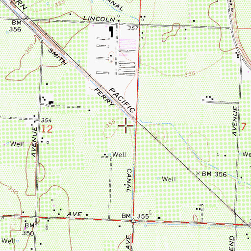 Topographic Map of Smith Canal, CA