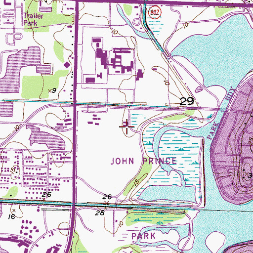 Topographic Map of Palm Beach County Sheriff's Office District 9, FL