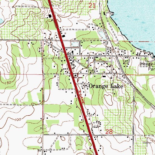 Topographic Map of Marion County Sheriff's Office, FL