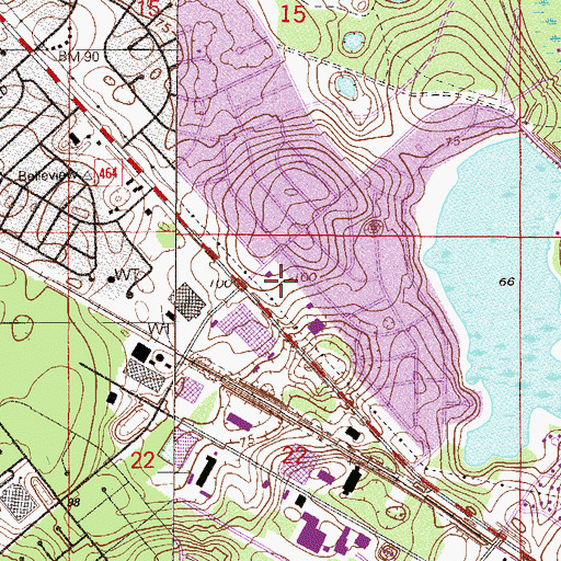 Topographic Map of Marion County Sheriff's Office - Silver Springs District, FL