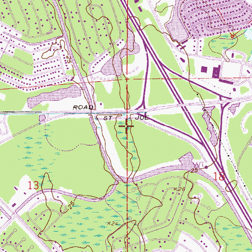 Topographic Map of Flagler County Sheriff's Office Palm Coast Substation, FL