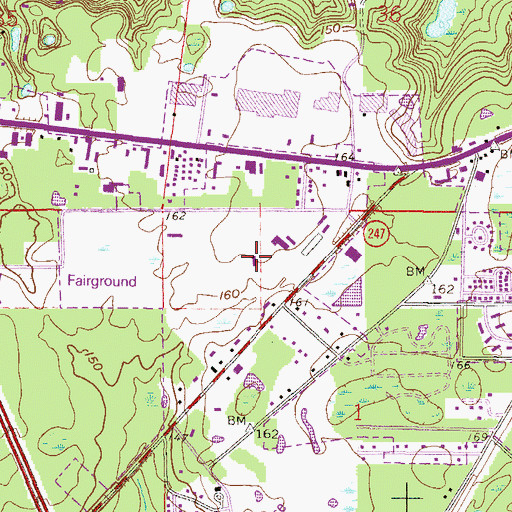 Topographic Map of Columbia County Fire Department Station 40 Headquarters, FL
