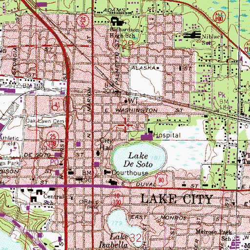 Topographic Map of Columbia County Criminal Investigations, FL