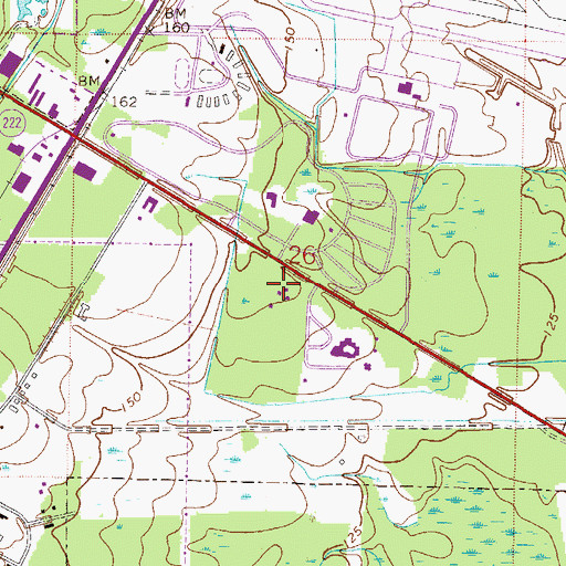 Topographic Map of Alachua County Sheriff's Office - Criminal Justice Services, FL