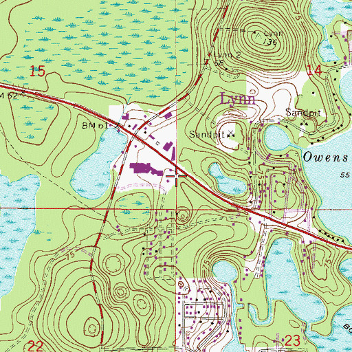 Topographic Map of Marion County Sheriff's Office - Forest District, FL