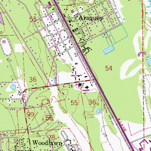 Topographic Map of Saint Johns County Sheriff's Office, FL