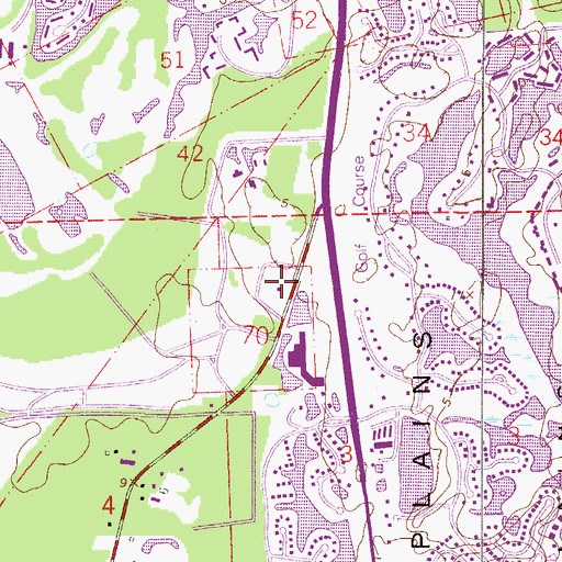 Topographic Map of Saint Johns County Sheriff's Office - Point Vedra Field Office, FL