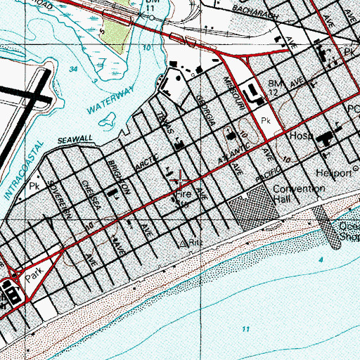Topographic Map of Our Lady Star of the Sea Elementary School, NJ